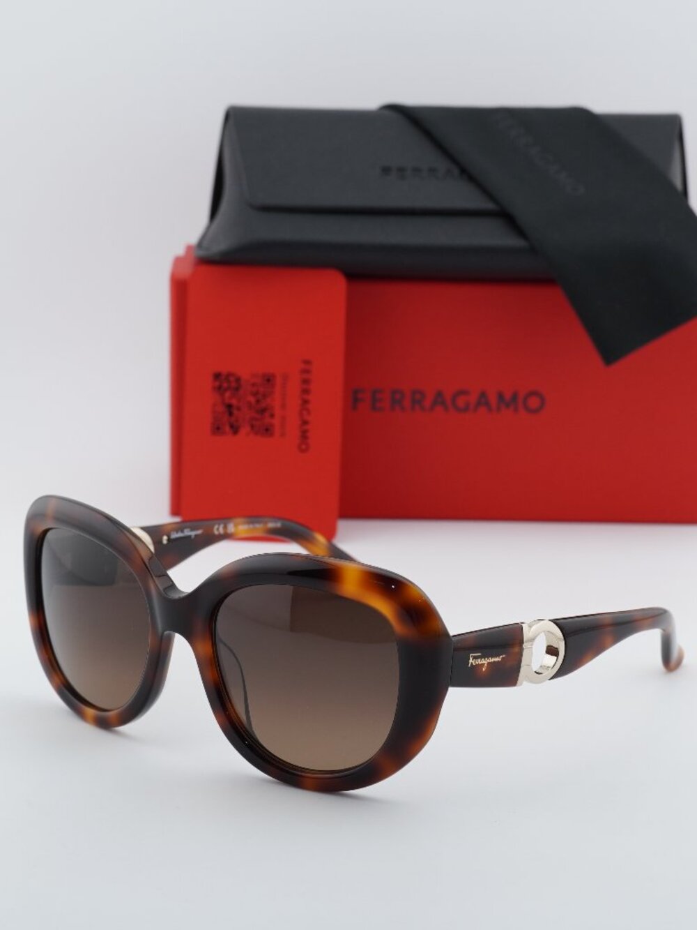 Salvatore Ferragamo SF727S 214 Butterfly Sunglasses - Havana / Brown